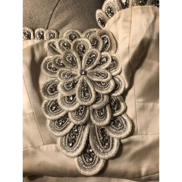 NWT $10K TEMPERLEY LONDON  SATIN SILK BEADED BODICE WEDDING GOWN SZ US 4 UK 8 - Picture 10 of 16